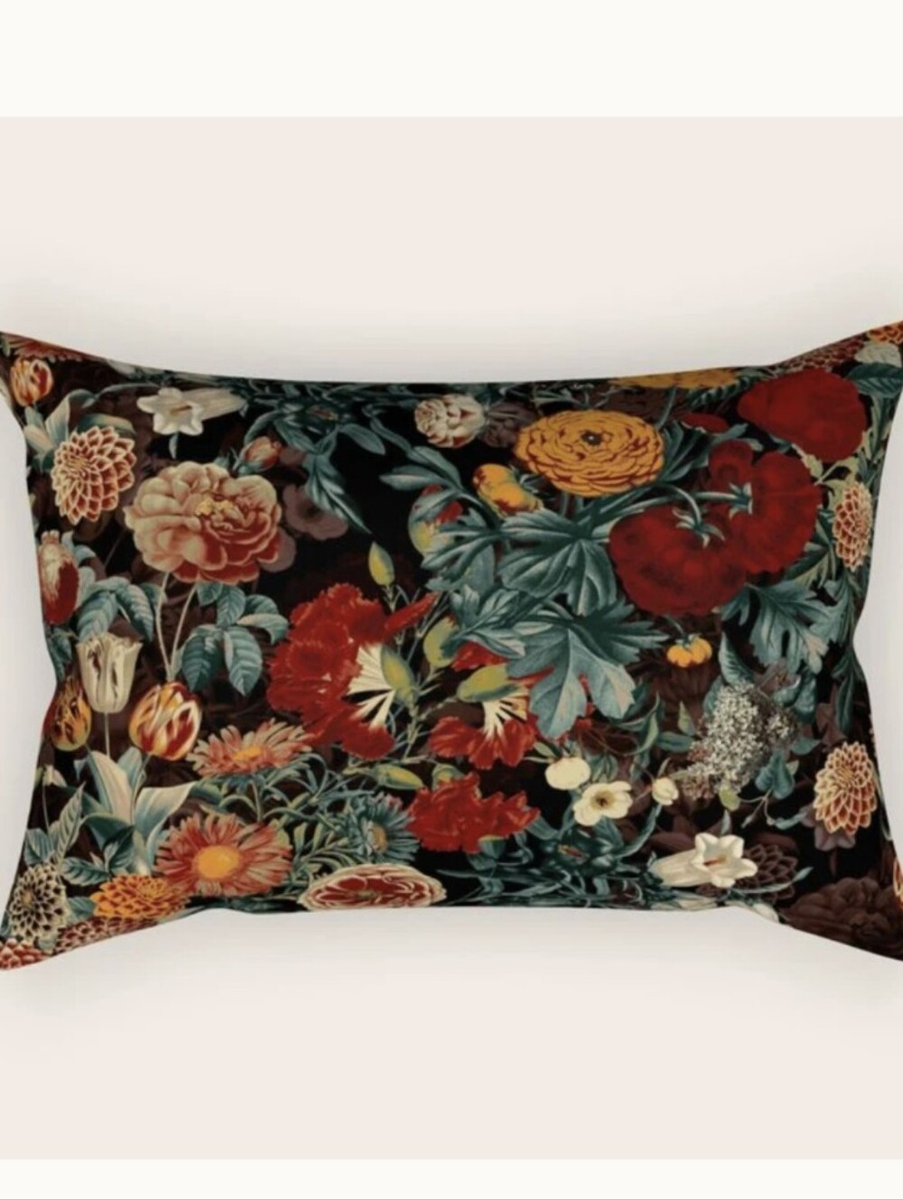 SOCIETY 6 Exotic Garden Floral Decorative Throw Pillow 17x12